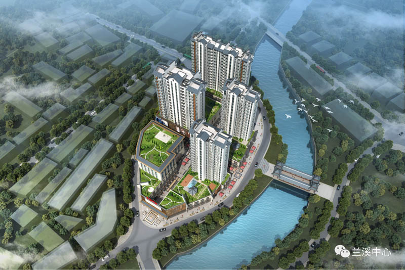 益阳兰溪中心项目位于益阳市兰溪镇长庆街枫林古桥兰溪中心